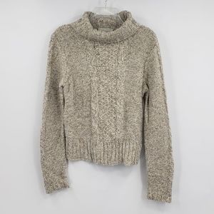 CRAZY HORSE oatmeal turtle neck sweater